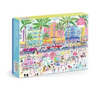 Galison South Beach Miami - 1000 Piece Michael Storrings Jigsaw Puzzle Featuring Beautiful Artwork Of South Beach During Summertime
