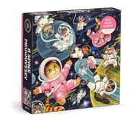 Galison Space Meowdyssey - 1000 Piece Jigsaw Puzzle Featuring Beautiful Artwork Of A Cosmic Cat Filled Galaxy
