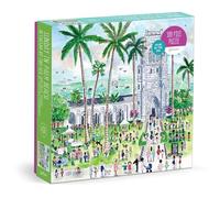 Galison Sunday Palm Beach - 1000 Piece Michael Storrings Jigsaw Puzzle Featuring Beautiful Artwork Of Famous Palm Beach Bethesda Church
