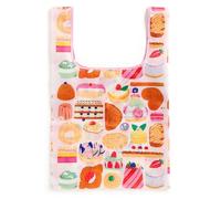 Galison Sweet Confections - Packable Nylon Reusable Tote Bag Eco Friendly Perfect For Groceries And Travel