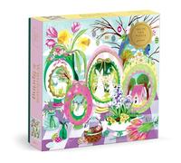 Galison Windows To Spring - 500 Piece Jigsaw Puzzle Featuring Beautiful Artwork Of Sugar Egg Illustration For Easter