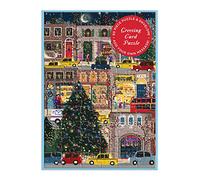 Galison 9780735378995 Lights - Winter Greeting and Jigsaw Puzzle Card Includes Color Coordinated Envelope and Sticker Seal, Multicoloured