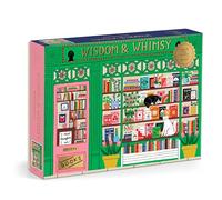 Galison Wisdom & Whimsy - 1000 Piece Foil Jigsaw Puzzle Featuring Beautiful Artwork Of A Bookshop Scene