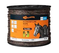 Gallagher - EconomyLine Rope (terra, 200 meter) - Electric fence rope conductor / cord conductor - Electric fence wire conductor