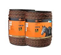 Gallagher electric fence conducting wire Turboline Rope, duopack (2x500m) Terra - Electric fence rope conductor / cord conductor - Electric fence wire conductor