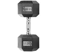Gallant 17.5kg Dumbbells Pair - Rubber Encased Cast Iron Hex Dumbbell - 17.5kg Weights Dumbbells Set for Men & Women, Weight Lifting Strength Training Equipment Home Fitness Gym (17.5 kg x 1)