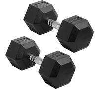 Gallant 17.5kg Dumbbells Pair - Rubber Encased Cast Iron Hex Dumbbell - 17.5kg Weights Dumbbells Set for Men & Women, Weight Lifting Strength Training Equipment Home Fitness Gym (17.5 kg x 2)