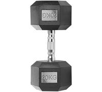 Gallant 20kg Dumbbells Pair - Rubber Encased Cast Iron Hex Dumbbell - 20kg Weights Dumbbells Set for Men & Women, Weight Lifting Strength Training Equipment Home Fitness Gym Weights (20 kg x 1)