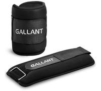 Gallant Black Adjustable Ankle Weights for Women and Men - Neoprene with Adjustable Strap, Wearable Weights Set for Wrists, Arms and Legs, Running, Walking, Exercise, Workout, Pilates and Yoga (2.5kg)
