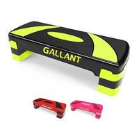 Gallant Exercise Step - Steppers For Exercise Workout - Fitness Aerobic Stepper for Home Gym Equipment - Perfect for Cardio Weights Training - 3x Adjustable Levels 10cm, 15cm & 20cm - Green