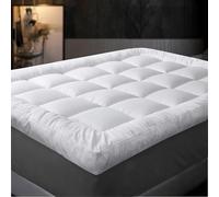 Gallant Global 10cm Super Softy Mattress Topper 1000 GSM | Hotel Quality Microfiber Top with Ball-Fiber Inner Fillling | Elasticated Corner Straps fits up to 40cm (White, Single)