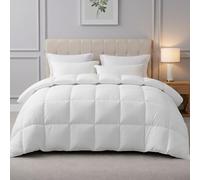 Gallant Global Feels Like Down Duvet - Hollowfiber Filling Ultra Soft Noisless All-Year Round Quilt for Summer, Autumn & Winter with Corner Tabs, Box Stitched Quilt (10.5 TOG (WHITE), King)