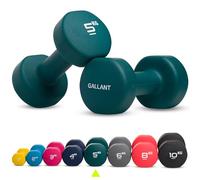 Gallant Hand Weights Dumbbells Set Women Men - Hex Neoprene Dumbbells Pair | Available in 1kg, 2kg, 3kg, 4kg, 5kg, 6kg, 8kg and 10kg pairs for home strength training and fitness workouts