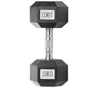 Gallant Hex Weights Dumbbells Set - Rubber Encased Hex Dumbbells Set, Anti Rolling, Dumbbell Sets for Men, Home Fitness Gym Weights For Strength Training Weight Lifting Equipment (1 x 15kg)