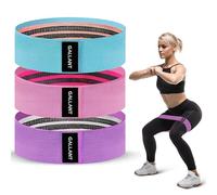 Gallant Resistance Bands Set of 3 - Non Slip Fabric Booty Bands for Glutes & Legs, Exercise Bands with 3 Resistance Levels for Home Gym, Yoga & Workout, Men & Women (Blue, Pink, Purple)