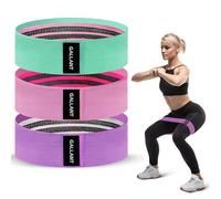 Gallant Resistance Bands Set of 3 - Non Slip Fabric Booty Bands for Glutes & Legs, Exercise Bands with 3 Resistance Levels for Home Gym, Yoga & Workout, Men & Women (Teal, Pink, Violet)