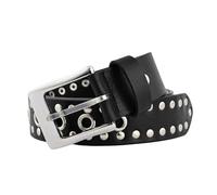 Gallanto MENS STUDDED LEATHER BELT-PUNK BELT FOR ARTIST LOOK-ROCK STYLE EMO BELT-ORIGINAL LEATHER STUDDED BELTS FOR MEN-6 ICONIC DESIGNS PUNK BELTS (Western Rivet, BLACK, M)