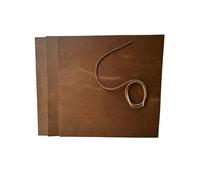 Gallanton Leather Squares for Crafts -3 Sheets (30x30 cm) + Cord (91cm) - Full Grain Buffalo Leather - Great for Leatherworking, Arts and Crafts, Jewelry, Wallets (Brown , 30cm x 30cm)