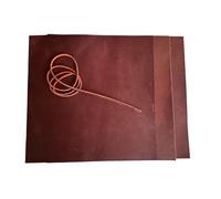 Gallanton Leather Squares for Crafts -3 Sheets (30x30 cm) + Cord (91cm) - Full Grain Buffalo Leather - Great for Leatherworking, Arts and Crafts, Jewelry, Wallets (Red, 30cm x 30cm)