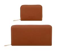 Gallantry Women's Wallet and Card Case Gift Set, Brown