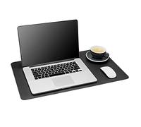 Gallaway Leather Desk Mat - Office Pad Cover Protector, PU (24'' x 14''), Black, Medium, Gift Ready