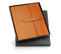 Gallaway-Leather-Padfolio-Portfolio, Folder-Slim-Notebook, Note-Pad-Holder, Desk-Accessories, Brown