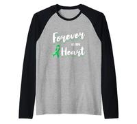 Gallbladder Cancer Awareness Ribbon Loss Loving Remembrance Raglan Baseball Tee