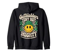 Gallbladders Tiny But Mighty Gallbladder Cancer Awareness Zip Hoodie