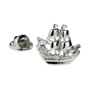 Galleon Sailing Ship in Full Sail Lapel Pin Badge