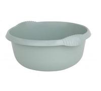 Galleries Plastic Colorful Washing Up Bowl Round Shape 28,32,36 cm Plastic Bowls Kitchen Basin Sink (Silver Sage, 28 CM)