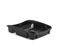 Galleries Plastic Kitchen Sink Dish Drainer Cutlery Plate Cup Storage Holder Rack Tidy (Black, Large Dish Drainer)