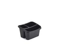Galleries Plastic Large 3 Compartments Sink Tidy Cutlery Holder Organiser Kitchen Drainer (Black)