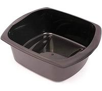 Galleries Plastic Large Washing Up Bowl Rectangular Kitchen Basin Sink 9.5 Litre (Soft Black)