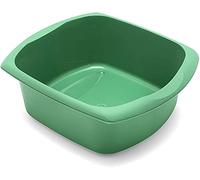 Galleries Rectangular Plastic Large Washing Up Bowl 9.5 Litre Size (Jade Green)