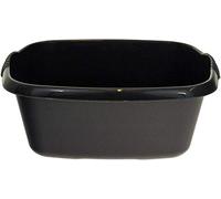 Rectangular Washing Up Bowl Plastic, Kitchen Basin Sink Cutlery Tidy Bowl - Mid-night Black (Darkish Grey)