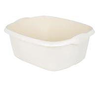 Galleries Rectangular Washing Up Bowl Plastic, Kitchen Basin Sink Cutlery Tidy Bowl (Soft Cream)