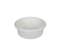Galleries Washing Up Bowl Round Plastic Small & Large Basin Sink Kitchen (Cream, Large Round Bowl)