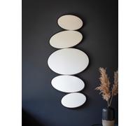 Gallery Direct Anderson Pebble Stack Extra Large Wall Mirror Black