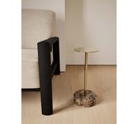 Gallery Direct Brass & Marble Base Side Table Antique Brass
