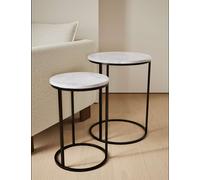 Gallery Direct Farley Marble Nest of Tables White Mix