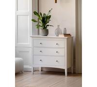 Gallery Direct Hastings White 3 Drawer Chest Soft White