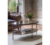 Gallery Direct Hudson Round Coffee Table Brown Mix