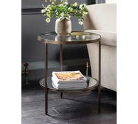 Gallery Direct Hudson Round Side Table Brown Mix