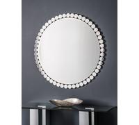 Gallery Direct Linz Large Round Wall Mirror - Silver, Silver