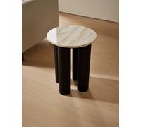 Gallery Direct Marble & Mango Wood Side Table Black Mix