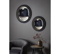 Gallery Direct Rockbourne Convex Round Wall Mirror Black