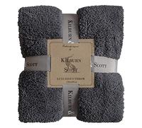 Gallery Direct Teddy Fleece Throw Charcoal 1300x1800mm, Polyester