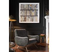 Gallery Direct The Library Square Framed Art Black
