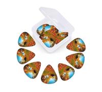 Gallery For Fall Guitar Picks 12 Pack Thin, Medium & Heavy 3 Different Thickness Celluloid Guitar Plectrums with Storage Box Personalized Guitar Pick for Acoustic Guitar, Bass