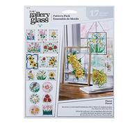Gallery Glass, Floral 3 Piece Pattern Set Perfect for Stained Glass DIY Arts and Crafts, 19736